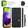 thumbnail image 6 of Case for Samsung Galaxy A53 5G, Detachable Magnetic Wallet Credit Card Slot Kickstand Cover Support Wireless Charging Compatible with Samsung Galaxy A53 5G (Black), 6 of 17