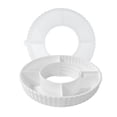 thumbnail image 1 of Yuarrent Bandeja reutilizable para refrigerios con tapa para refrigerios a prueba de polvo que hacen que comer sea más placentero Bandeja para Mostrada blanco, 1 of 6