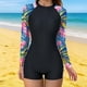 thumbnail image 5 of Trajes de baño para mujer, para verano, playa, vacaciones, casual, cintura elástica, cordón ajustable, pantalones cortos de cinco cuartos con bolsillos, trajes de baño para mujer, trajes de baño para, 5 of 7