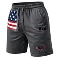 thumbnail image 4 of Rove Studio Men’s Patriotic USA Flag Print Shorts, Lightweight Breathable Athletic Gym Shorts with Side Pockets Dark Gray XL, 4 of 4