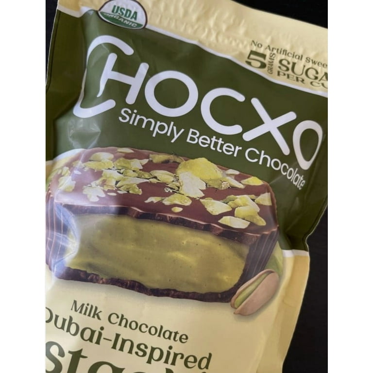 CHOCXO, Milk Chocolate Pistacho Cups, 14.8 Oz, Dubai Inspired