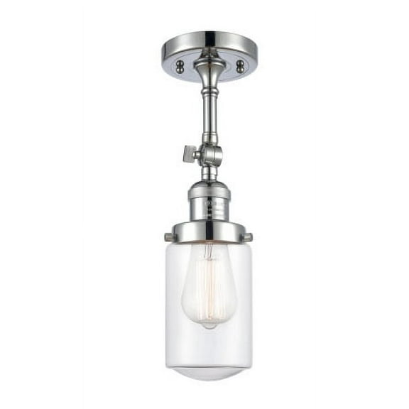 Innovations Lighting 201F Dover Dover 5" Wide Convertible Semi-Flush Ceiling Fixture /