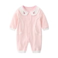 thumbnail image 4 of CAICJ98 Infant Baby Girl Long Sleeve Romper Cotton Cute Style Newborn Toddler Jumpsuit Outfit 0-18 Months (Orange,5-8 Months), 4 of 6