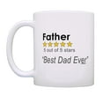 thumbnail image 3 of ThisWear Gifts for Dad Father 5 Out Of 5 Stars Best Father Ever 11oz Ceramic Coffee Mug Father, 3 of 7