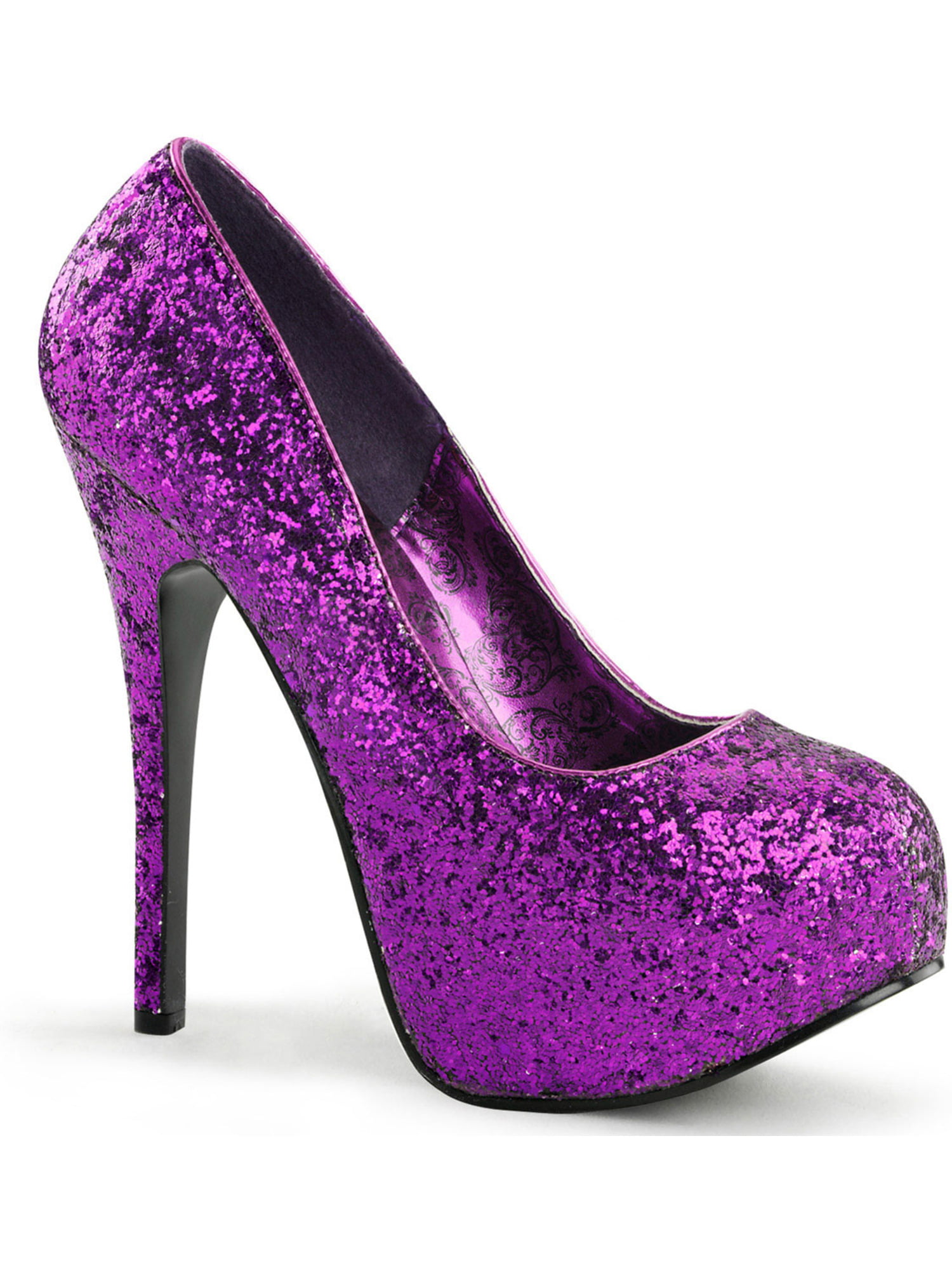 purple sparkle pumps