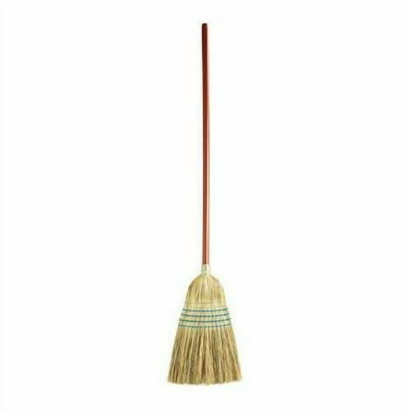 Rubbermaid Commercial 12 1/2 in Sweep Face Broom, Stiff, Natural, Blue