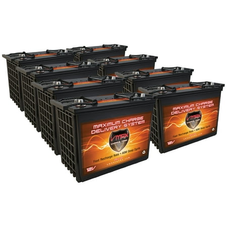 QTY 8 XTR155 POLARIS RANGER EV PURSUITE AGM VMAX Battery 12V 155AH EA DEEP (Best Batteries For Ev Conversion)