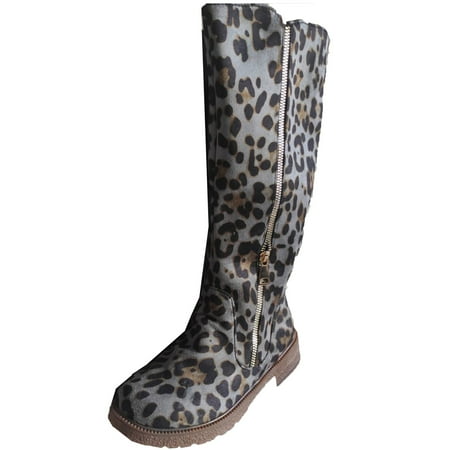 

BELLZELY Womens Shoes Sandals Clearance Women Fashion Casual Vintage Retro Mid-Calf Zip Boots Thick Heels Shoes