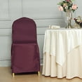 thumbnail image 3 of BalsaCircle 50 Burgundy Solid Polyester Banquet Chair Covers Slipcovers Party Linens, 3 of 8