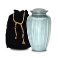 thumbnail image 2 of FOREVER URNS - CHERISH THE MEMORIES Adult Cremation Urn for Ashes- Paint Brush Urn (Turquoise & White), 2 of 5