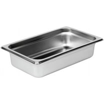 TrueCraftware- Quarter Size 2-1/2" Deep Stainless Steel Anti-Jamming Steam Table Pan 22 Gauge- Steam Food Pan Anti-Jam Steam Table Hotel Pan for Restaurant Family Events Personal Catering Use