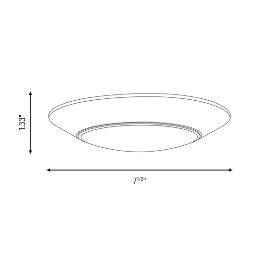 Black LED Disc Light