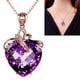 thumbnail image 5 of Collar de mujer Sincero con colgante de cristal sintético morado, 5 of 10