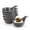 Gray, variant on Ceramic Dipping Bowls, Small Bowls for Dipping with Handle, Condiment Cups Soy Sauce Dish, Porcelain Ramekins, Sauce Holders, Containers for Small Side Dishes Dips - 3 oz, Set of 6, Black