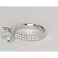 thumbnail image 2 of Mahablijewels Cubic Zirconia Princess Cut Womens Engagement Ring 14k White Gold Finish, 2 of 5