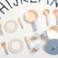 thumbnail image 3 of DIY Wooden Toy Mini Kitchen Cookware Pot Pan Cook Pretend Play Educational House Toys For Simulation Kitchen Utensils Toy, 3 of 7