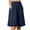 Navy, variant on vigerkar Women's Bermuda Shorts Knee Length Elastic Waist Drawstring Workout Athletic Long Shorts with Pockets (Khaki, L)