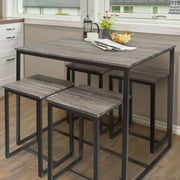 Zenvida 5 Piece Bistro/Pub Table Set with 4 Stools