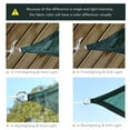 thumbnail image 5 of Outsunny 20' x 16' Sun Shade Sail Rectangle Sail Shade Canopy for Outdoor Patio Deck Yard, Green, 5 of 9