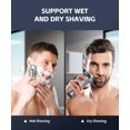 thumbnail image 5 of Electric Razor for Men, Waterproof Cordless Electric Shaver, Wet Dry Adjustable Speeds Beard Trimmer Grooming Kit with LED Display, Fast Charging(Black), 5 of 6