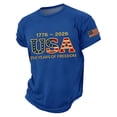 thumbnail image 2 of Men's USA 250 Years Patriotic T-Shirt American Flag Graphic Casual Tee USA 250th Anniversary Shirt, 2 of 5