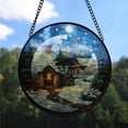 thumbnail image 2 of Christmas House Stained Glass Suncatcher, Christmas House, Christmas House Stained Glass Decor, Keepsake Ornaments 2025 Christmas, Christmas Daughter Gifts M4hnQE, 2 of 5