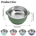 thumbnail image 3 of Tableware Set,Pack Of 4 2 In 1 Anti Scald Baby Bowls With Suction Cup Stainless Porridge Bowl Baby Stainless With Removable Silicone Sleeve Leak Proof For Small Childre, 3 of 9