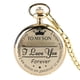 thumbnail image 2 of Collar de reloj de bolsillo con texto en inglés, letras de moda europea y americana, reloj de bolsillo de cuarzo, regalo, joyería, llavero, 2 of 6