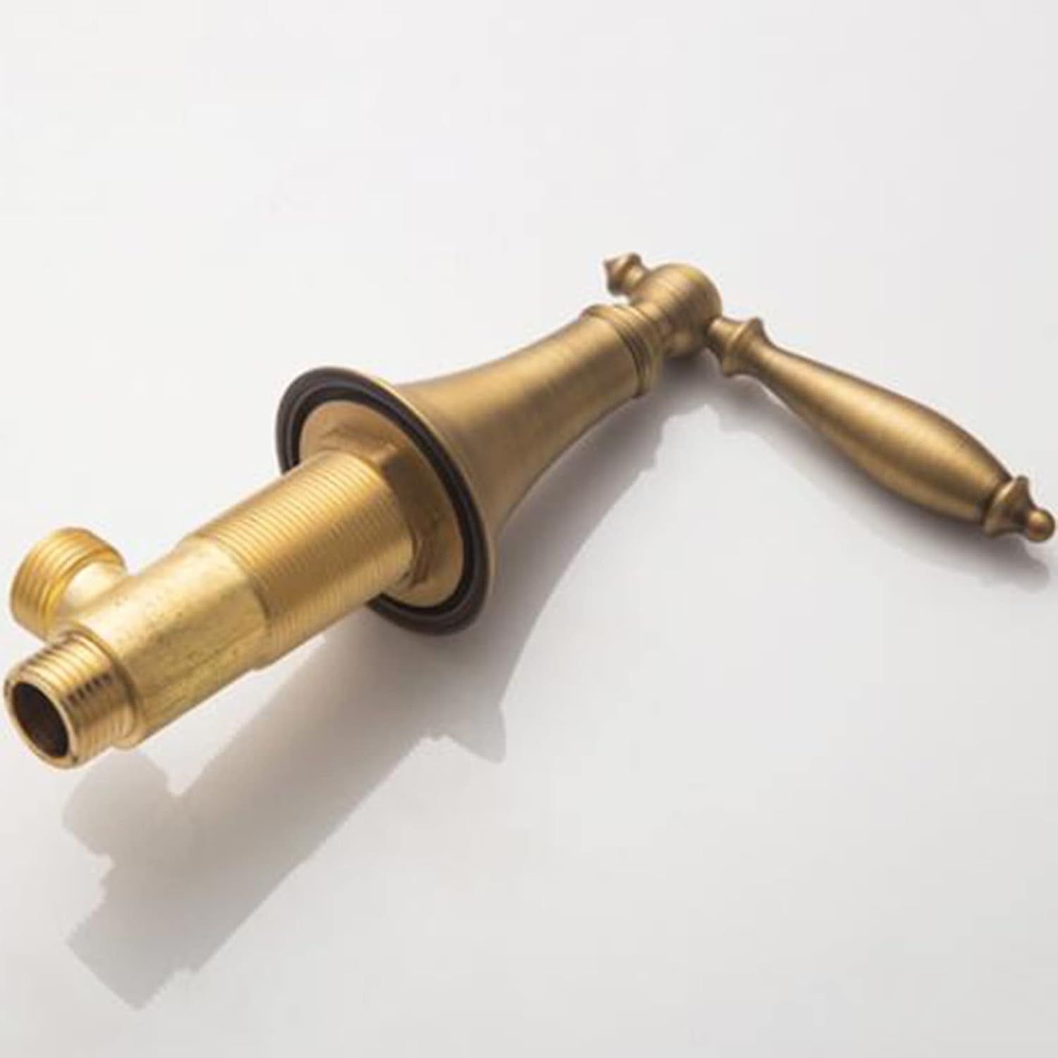 Bath Mixer Faucets With Shower, Bath Faucet Antique Brass 5 Holes Pull Out Shower Shower Mixer Faucet Set For Bathtub-C