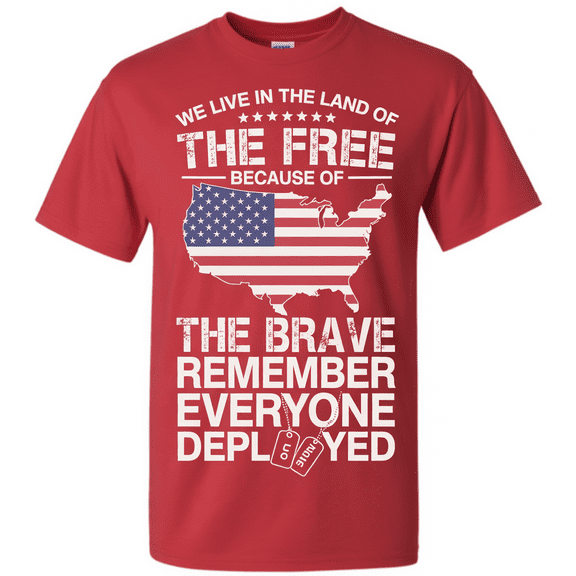 Ink & Soul Red Friday Military Deployment Support Graphic Short Sleeve Cotton Blend T-Shirt, Red