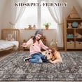 thumbnail image 5 of Garvee Boho Area Rug, 8'x10' Vintage Rug Bohemian Washable Rug Non-Slip Low Pile Carpet for Living Room Bedroom Dining Room, Red, 5 of 9