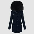 thumbnail image 2 of Long Winter Coats for Women Winter Coats for Women Plus Size Hooded Outerwear Thick Warm Puffer Down Zip up Thick Jacket Windproof Trench Coat Long Sleeve Cardigan for Women, 2 of 7