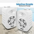 thumbnail image 4 of Pyle Indoor Outdoor Speaker Pair 300 Watt Dual Waterproof 4" 2-Way Full Range Speaker System, White, 4 of 7