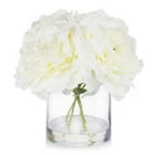 Vintage Peony Artificial Flowers - 2 Pack Silk Flowers Bouquet 10 Heads ...