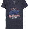 UFC Womens Big Shoulders Graphic T-Shirt, Blue, Large