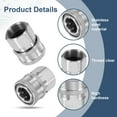 thumbnail image 3 of Uxcell Pressure Washer Adapter, 3/8" Female Quick Plug to M22 Female Quick Connect Fittings Stainless Steel Swivel Adapter for Pressure Power Washers Hose, 3 of 6