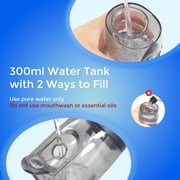 Water Flossers for Teeth, Cordless Portable Water Flossers for Adults Braces, IPX7 Waterproof with 4 Modes, 4 Professional Nozzles, 300ml Tank & 21 Days Runtime for Travel, White, 1Pack