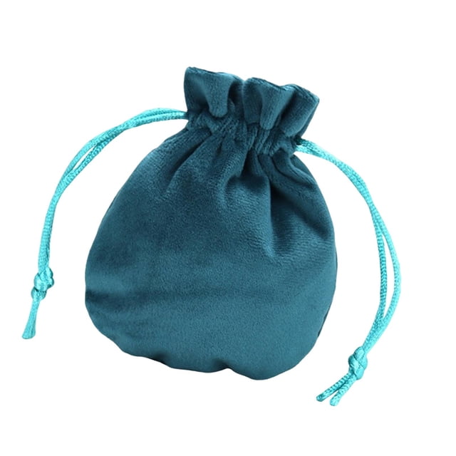 Bolsa con cordón para guardar joyas, organizador de regalos de fiesta, bolsa de terciopelo para relojes, collares, pulseras, dijes y aniversarios. Azul 95x115cm