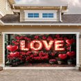 thumbnail image 4 of Meggemo 78.7 x 59.1 Inches Valentine's Day Garage Door Banner Backdrop Outdoor Yard Party Decor Romantic Hanging Flag Decoration, 4 of 6
