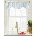 thumbnail image 4 of Tie Up Valance Curtain for Kitchen,Light Blue Branch Flowers Texture Rod Pocket Short Curtains Adjustable Tie-Up Shade Valances,Summer Botanical Window Treatment for Bathroom Bedroom, 4 of 7