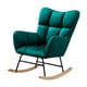 thumbnail image 3 of Mecedora,Mecedora tapizada moderna Sillón confort,Lazy Chair Sillón elegante para sala de estar,Sillón mecedor con reposabrazos,Sillón de espacio pequeño Balcón Silla de uso Verde oscuro, 3 of 8