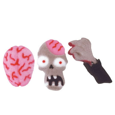 Zombie Attack Halloween Assortment Sugar Decorations Toppers Cupcake Cake Cookies Favors Party 12 Count