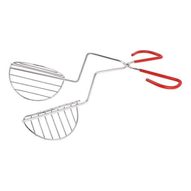 V-Shaped Stainless Steel Taco Tongs Crispy Air Fryer Long Handle Kitchen Utensil