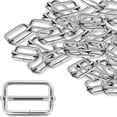 thumbnail image 4 of 50pcs Slide Buckles Iron Silver Multipurpose Home Adjustable Webbing Sliders Metal Rectangle Adjusters for Webbing Fastening Straps Backpack Straps, 4 of 9