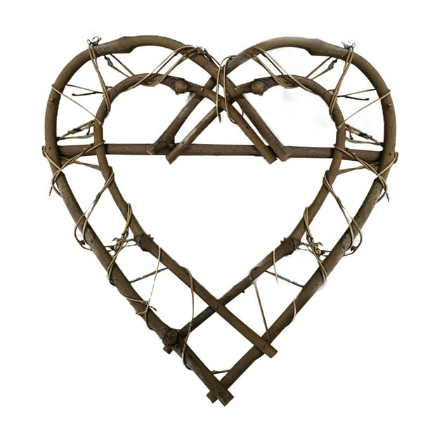 Dried Rattan Heart Frame Wedding Wreath Christmas Decoration for Home