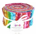 thumbnail image 4 of Soimoi 40Pcs Batik Print Cotton Precut Fabrics For Quilting Craft Strips 2.5x42inches Jelly Roll - Red, 4 of 9