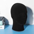 thumbnail image 5 of Male Styrofoam Foam Mannequin Manikin Head Model Wigs Glasses Cap Display Stand Black, 5 of 5