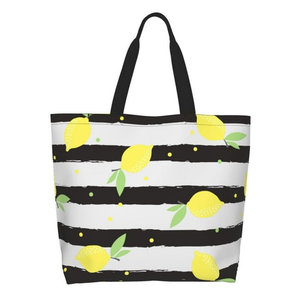 Easygdp Lemon Bolsas Tote para Mujer, Bolsos de Hombro para Viaje, Bolsos de Mano de Gran Capacidad para Compras y Trabajo