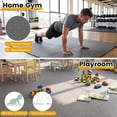 thumbnail image 6 of QHTER 12 Tiles Exercise Flooring Mats with Border, Non-Slip EVA Foam Protective Mats, Elastic Puzzle Play Mats, 1/2" Interlocking Floor Mats for Home Gym, Fitness Room, Workshop Equipment (Gray), 6 of 9