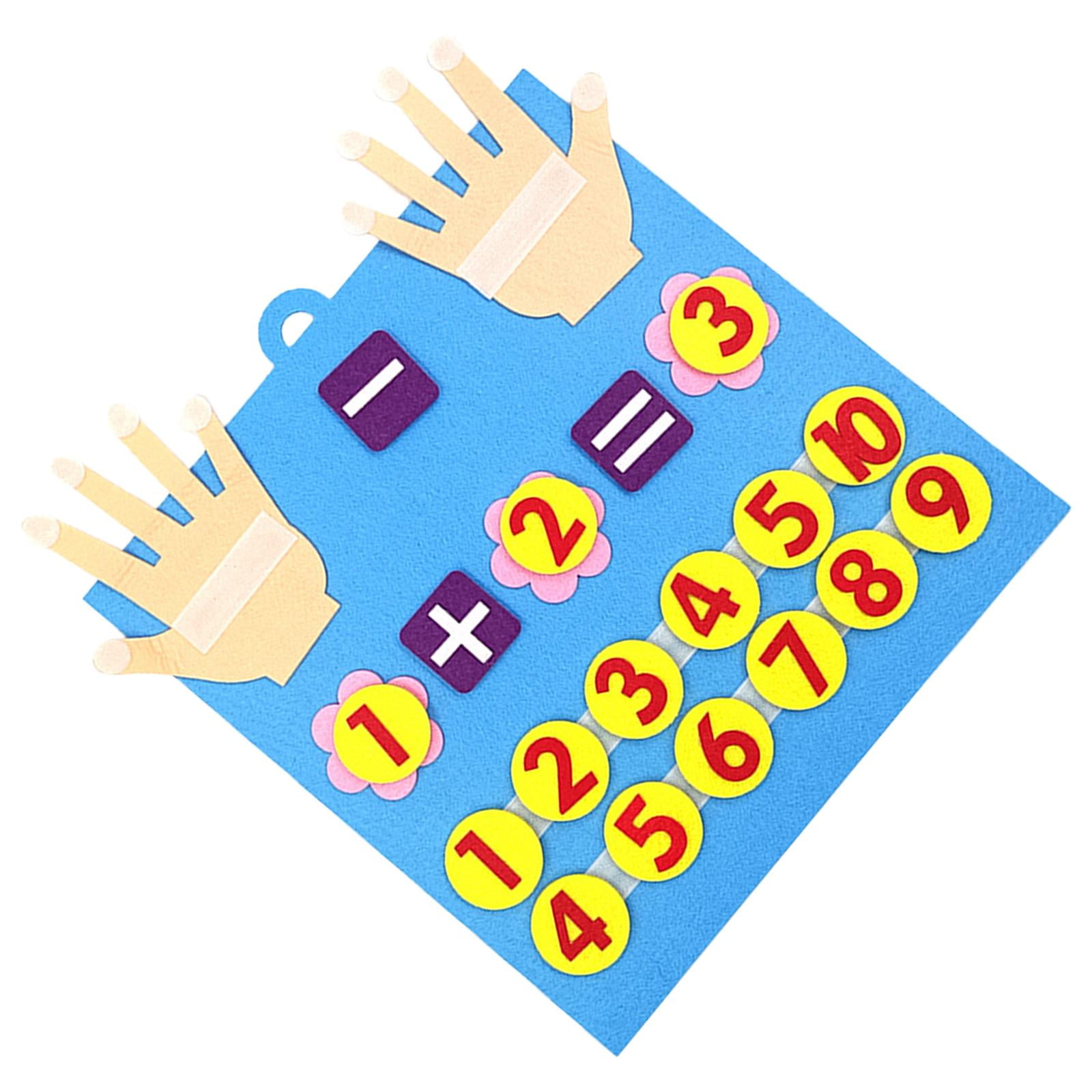 Yinanstore Felt Hand Number Math Toy Math Addition And Subtraction Educational Toys Teaching Aids For Baby Children Girls Boys Kids Multicolor 30cmx30